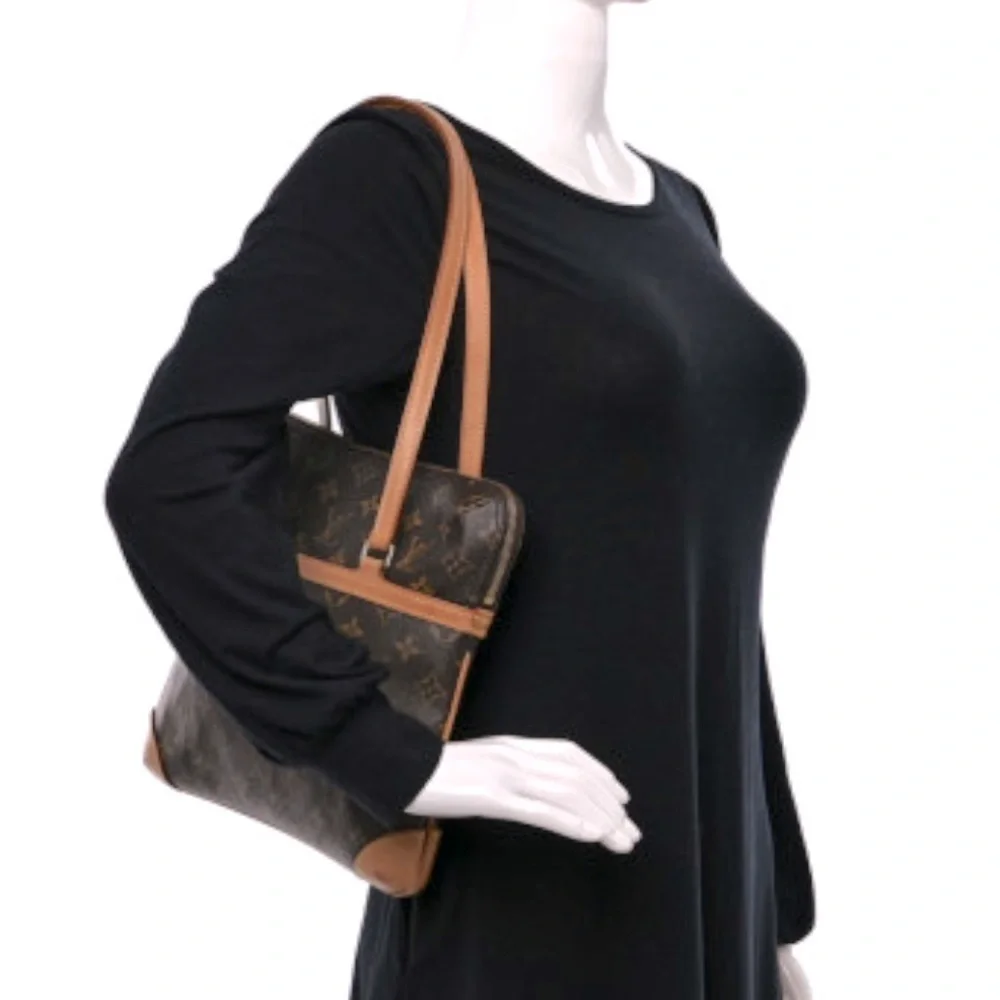 Vintage Louis Vuitton Coussin GM Shoulder Bag Monogram Canvas Brown Luxury
